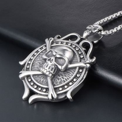 Vintage Skull Rudder Necklace