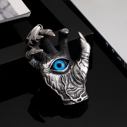 Dragon Claw Blue Eye Pendant Necklace