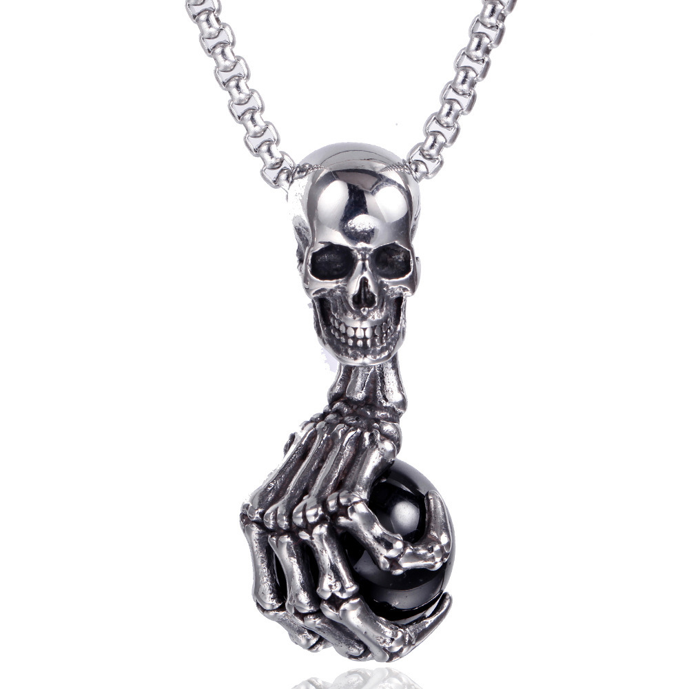 Punk Skull Claw Pendant