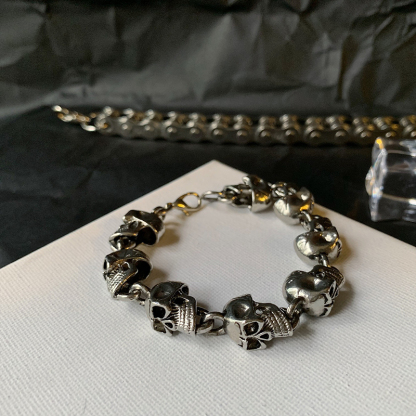 Punk ghost head bracelet trendy cool cold style