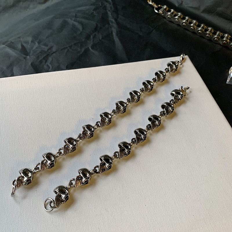 Punk ghost head bracelet trendy cool cold style