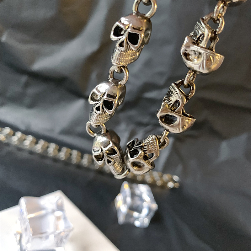 Punk ghost head bracelet trendy cool cold style