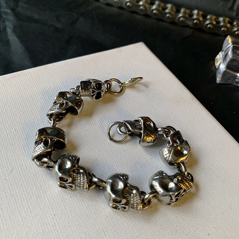 Punk ghost head bracelet trendy cool cold style