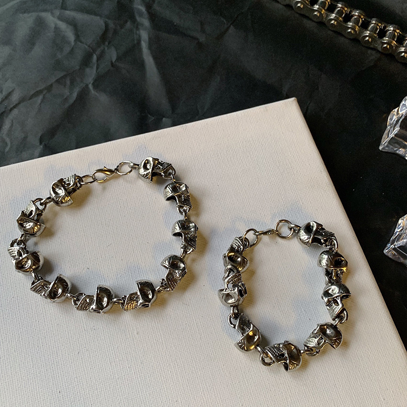 Punk ghost head bracelet trendy cool cold style