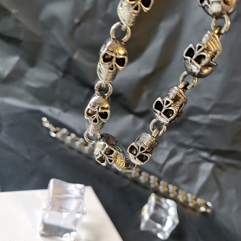 Punk ghost head bracelet trendy cool cold style