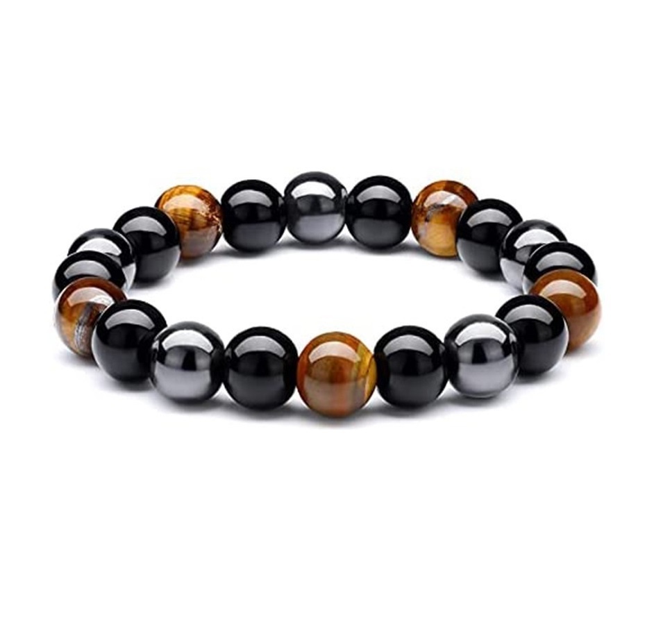 Natural Stone Three Color Beaded Bracelet