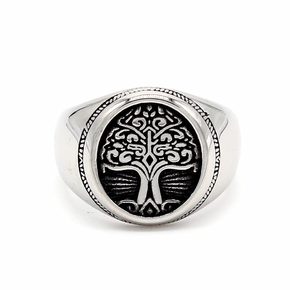 Silver Tree Of Life Signet Ring