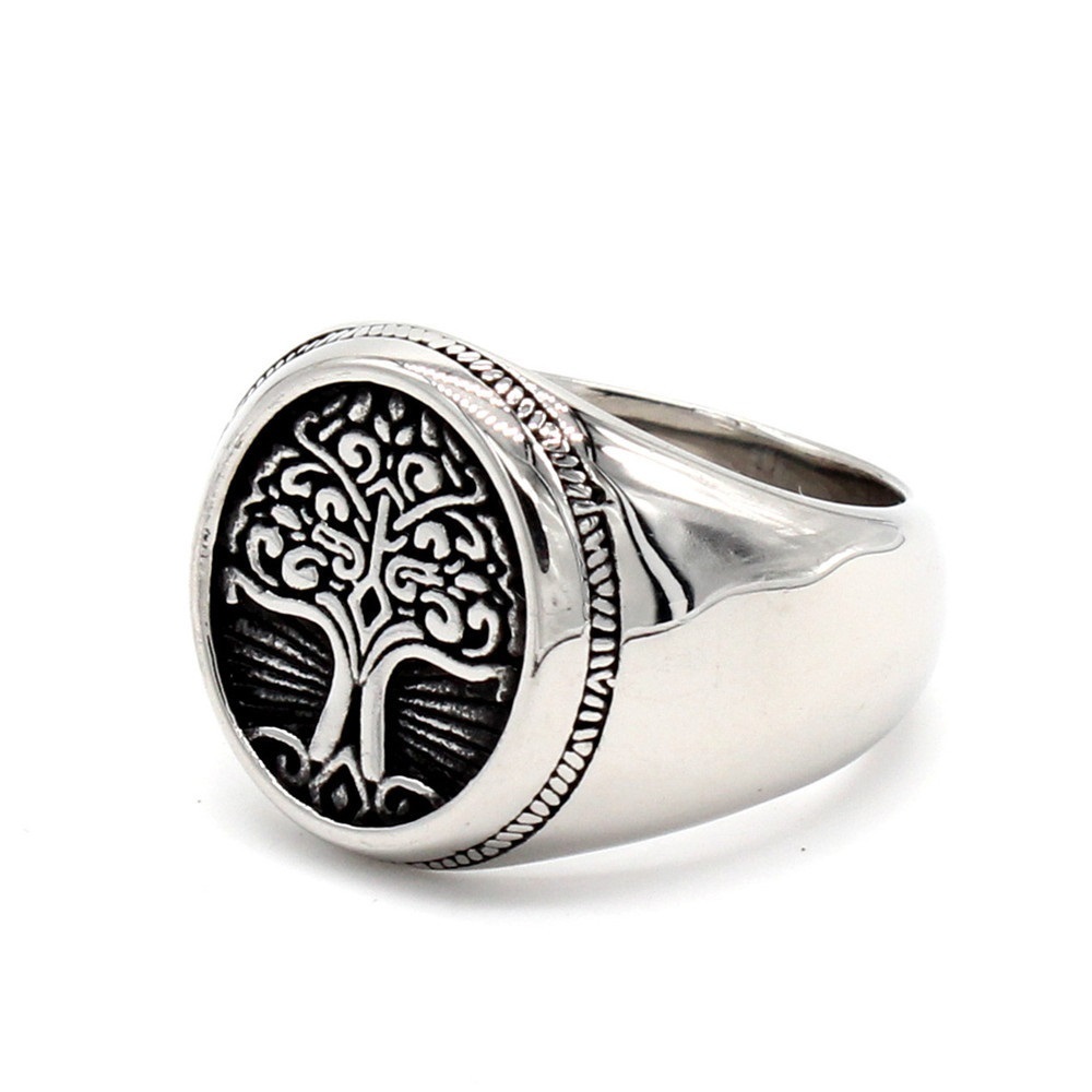Silver Tree Of Life Signet Ring