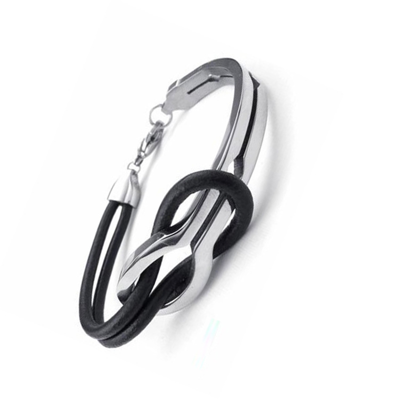 Personalized asymmetrical red and black bracelet