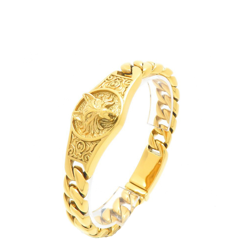 Domineering Wolf King Cuban Bracelet