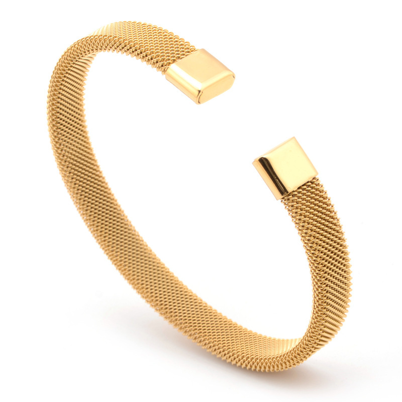 Fashion C-Shaped Elastic Mesh Bracelet
