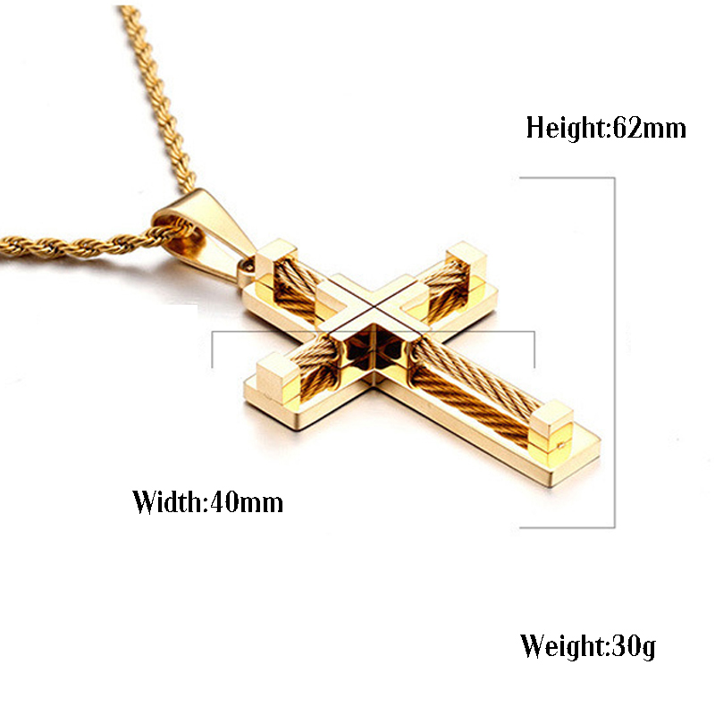 Men's Cross Pendant Necklace