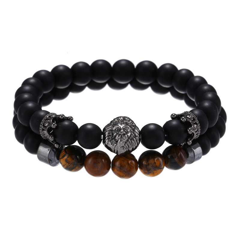 Black Stone Bracelet Set