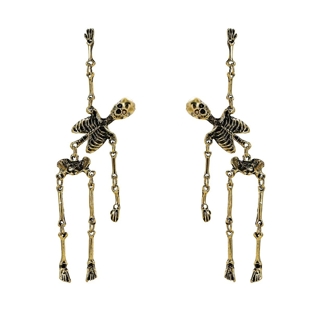 Funny skull earrings