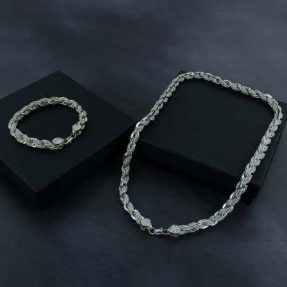 9mm Iced Rope Bracelet & Chain Bundle