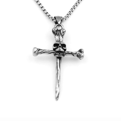 Skull Cross Cast Pendant