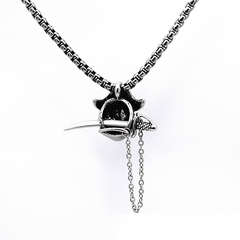 Vintage One Piece Skull Pendant Necklace