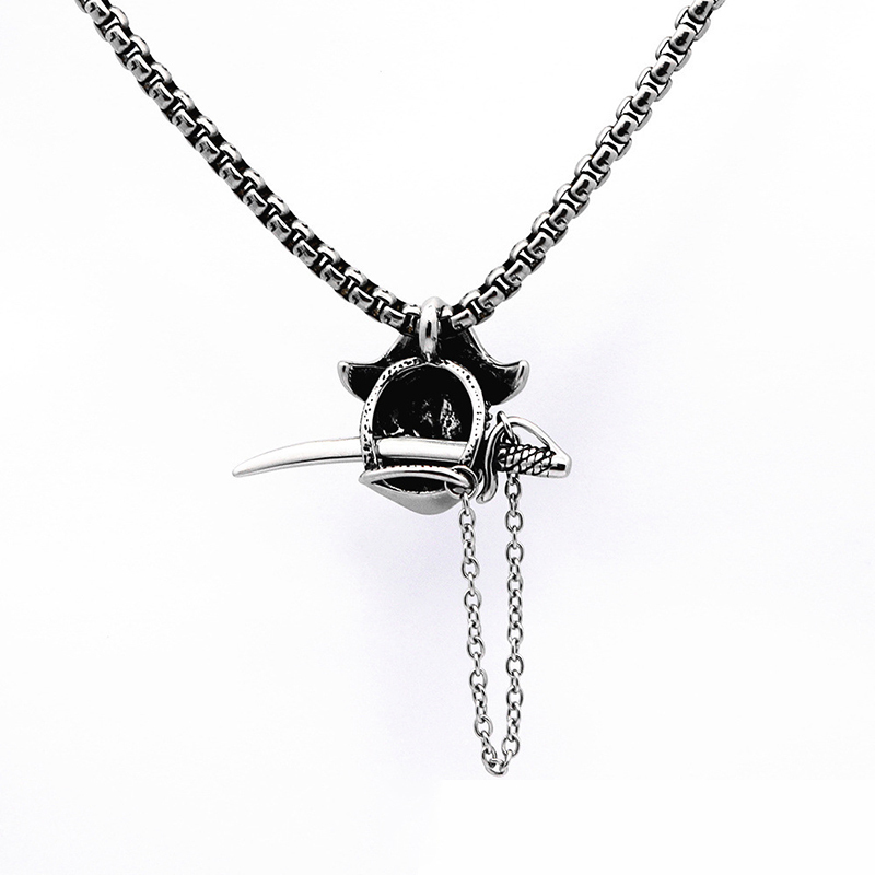 Vintage One Piece Skull Pendant Necklace