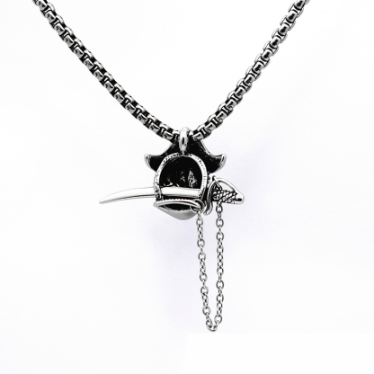 Vintage One Piece Skull Pendant Necklace