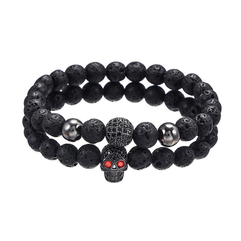 Black Stone Bracelet Set