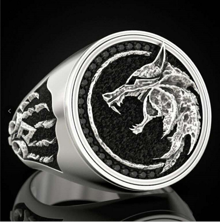 Witch Hunter Wolf Head Ring