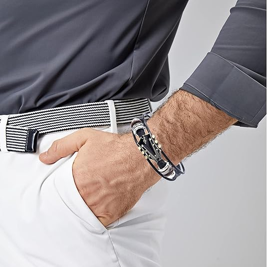 Retro Guitar Leather Bracelet 