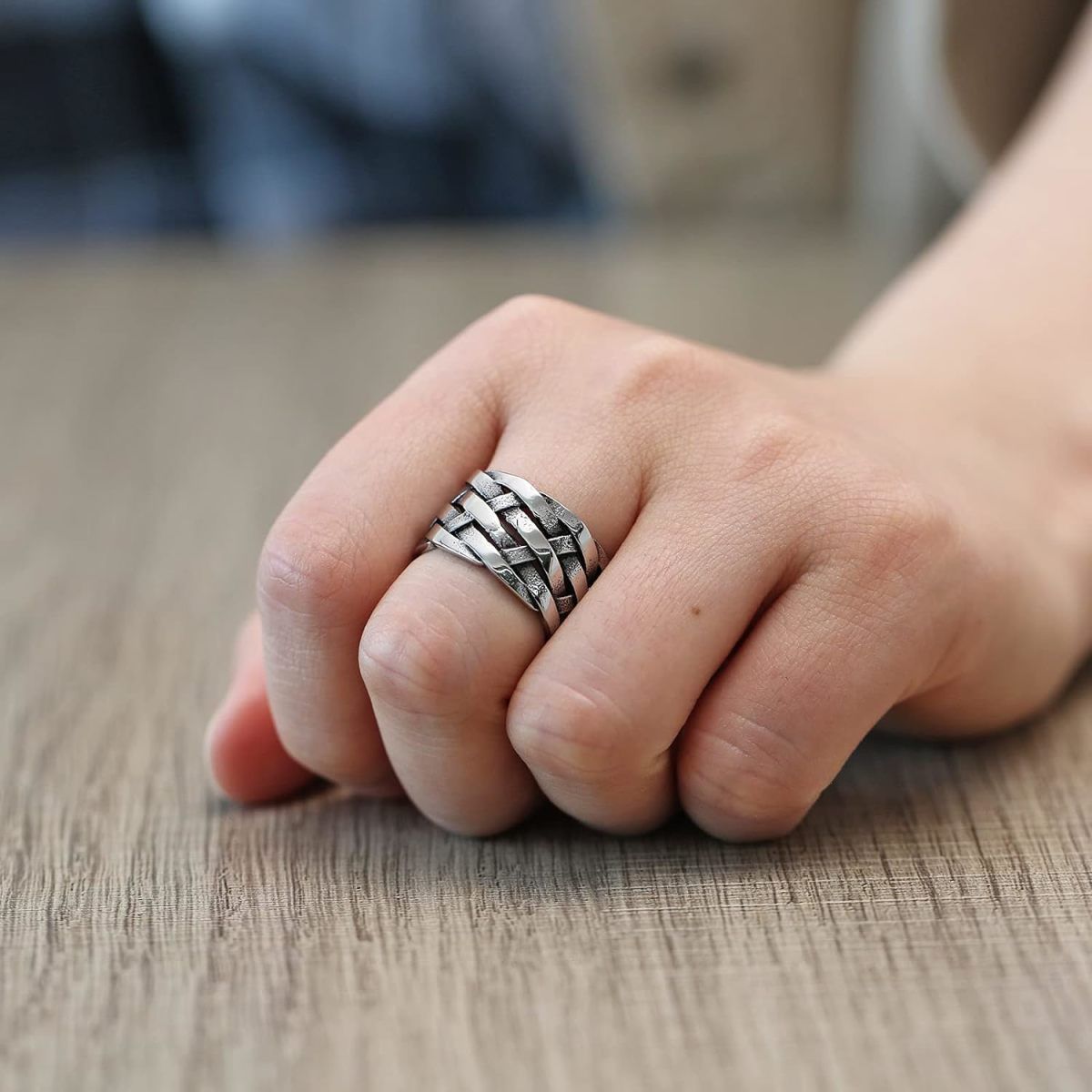 Vintage Wide Woven Ring