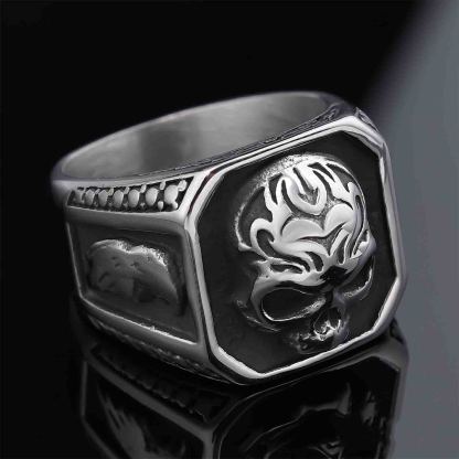 Skull Crow 925 Silver Ring