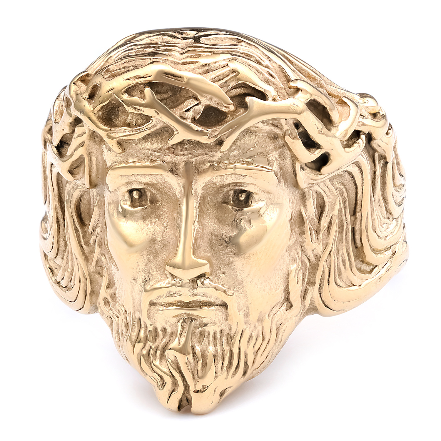 925 silver men's ring with human head