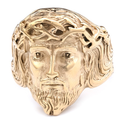 925 silver men's ring with human head