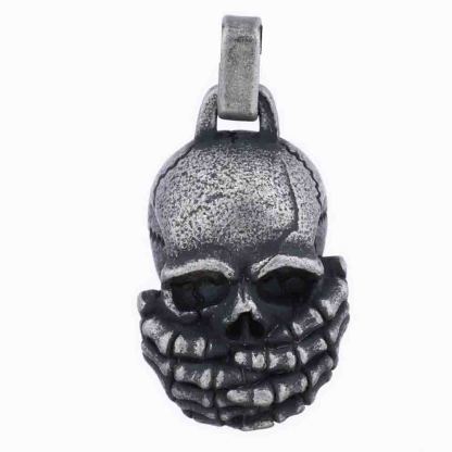 Covering eyes skull pendant necklace