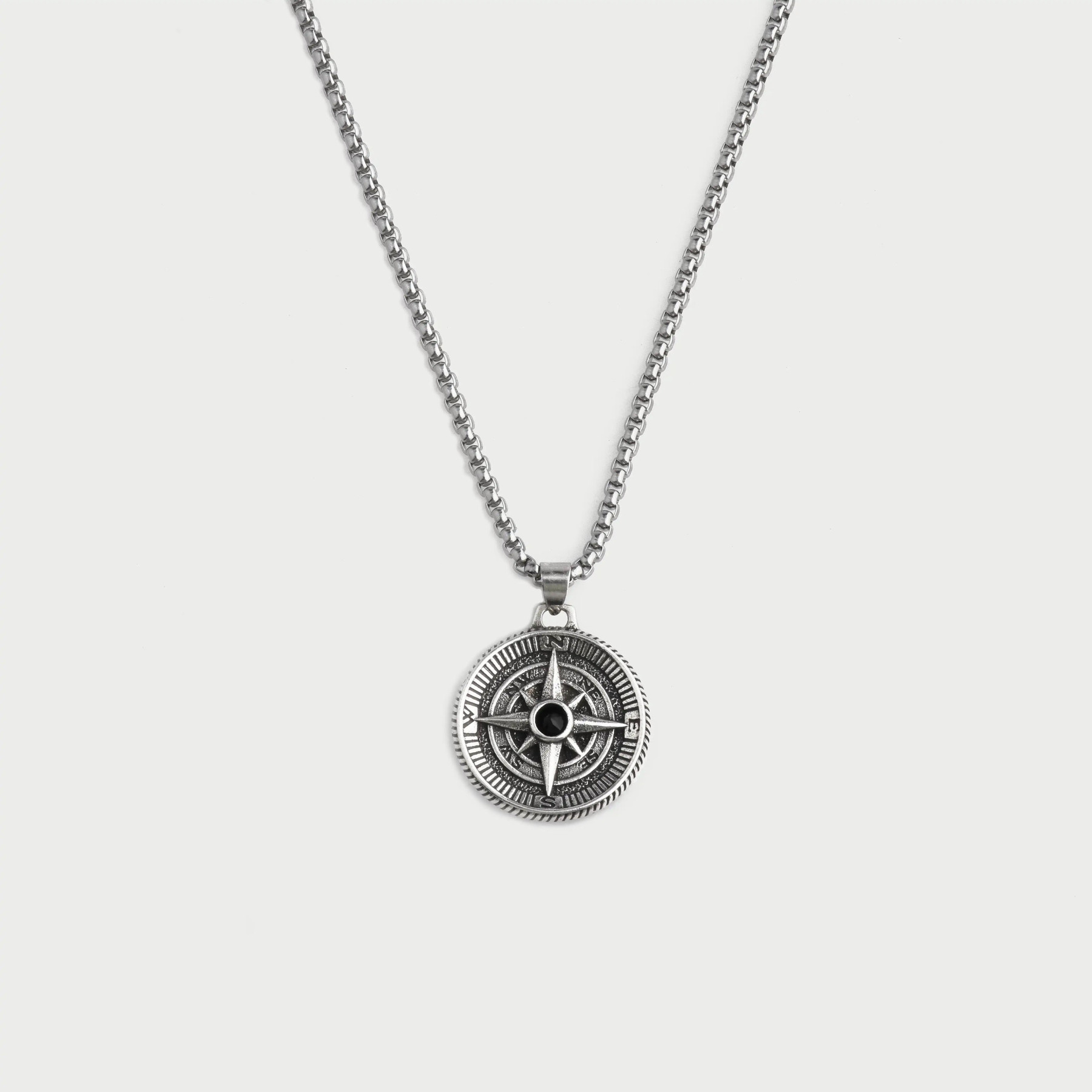 Compass Disc Necklace