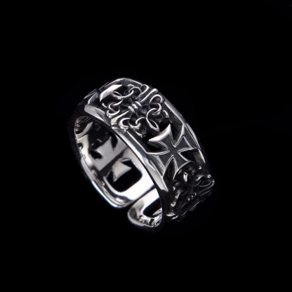 Vintage Crusader 925 Silver Ring
