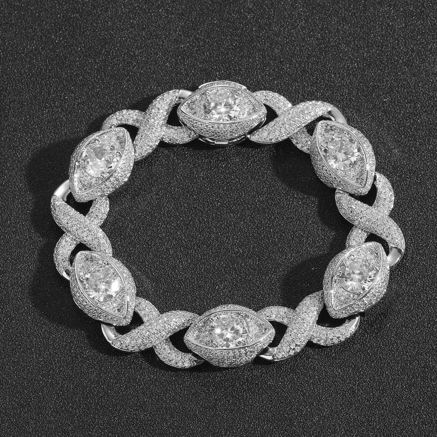 Infinity Eyes 8-shaped bracelet inlaid with zircon