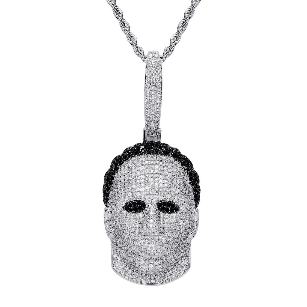 Human head mask necklace