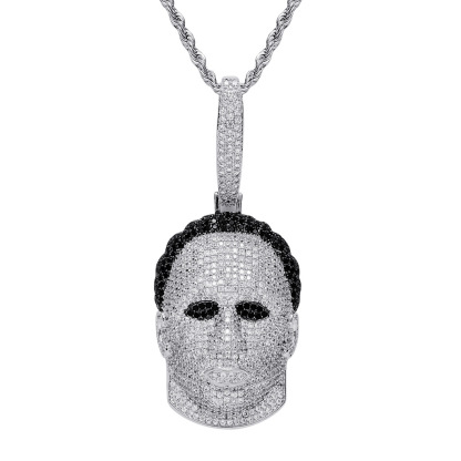Human head mask necklace