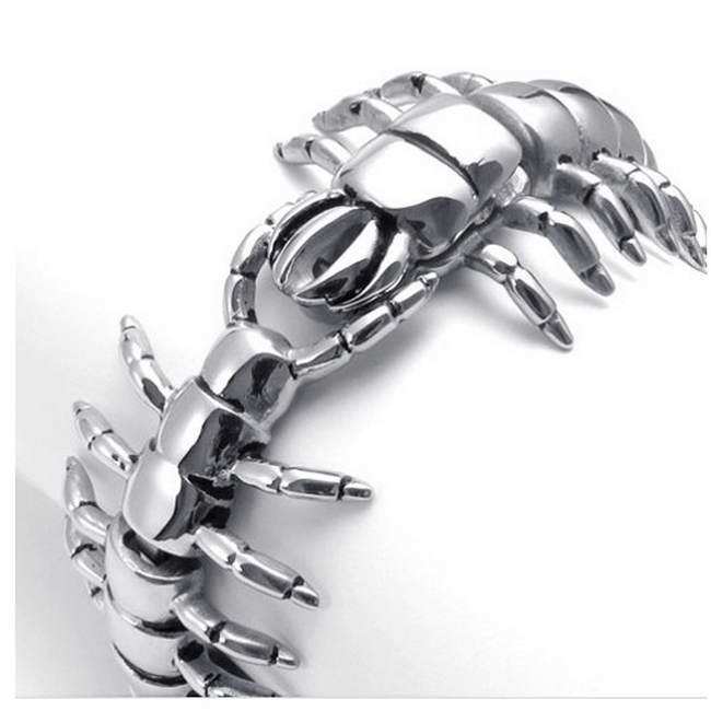 925 silver giant centipede bracelet