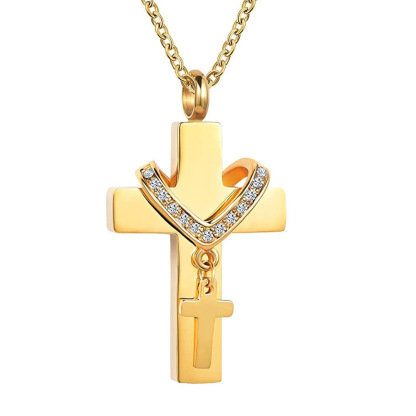 Cross necklace (can hold ashes/perfume)