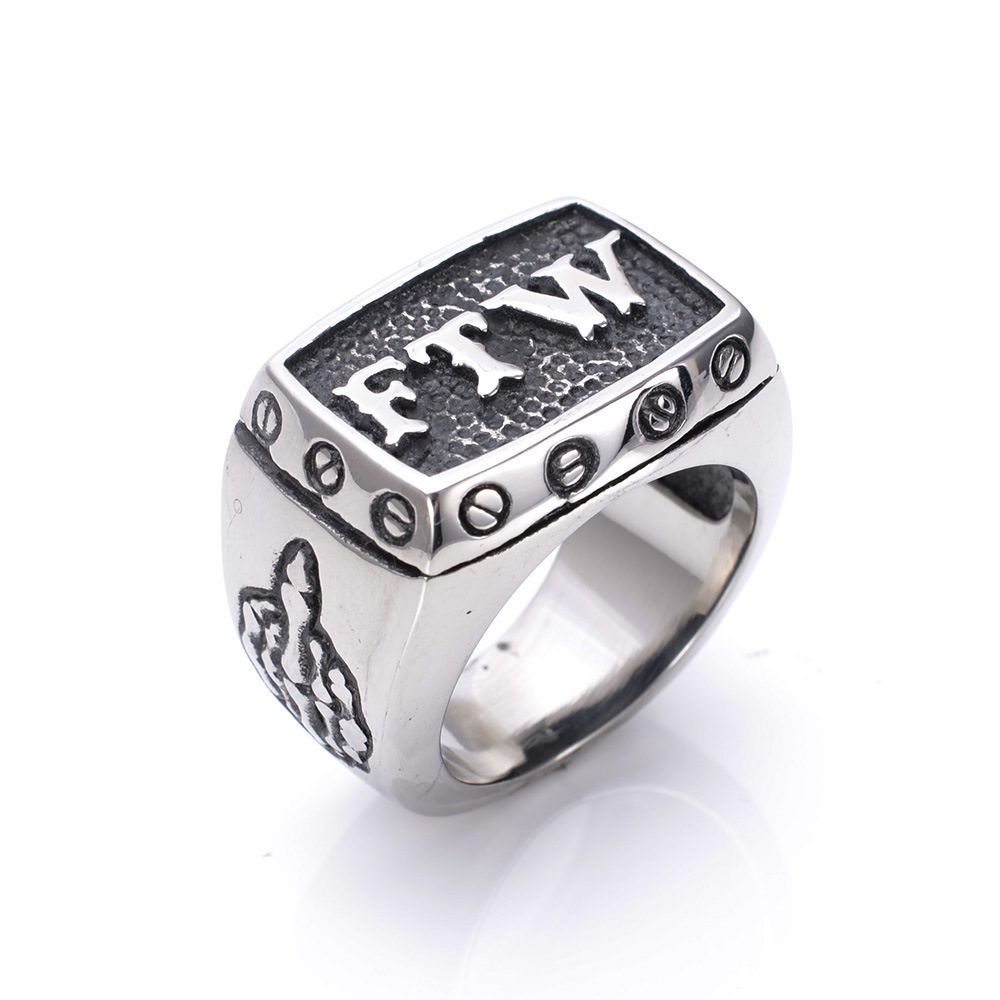 Motorcycle style FTW ring