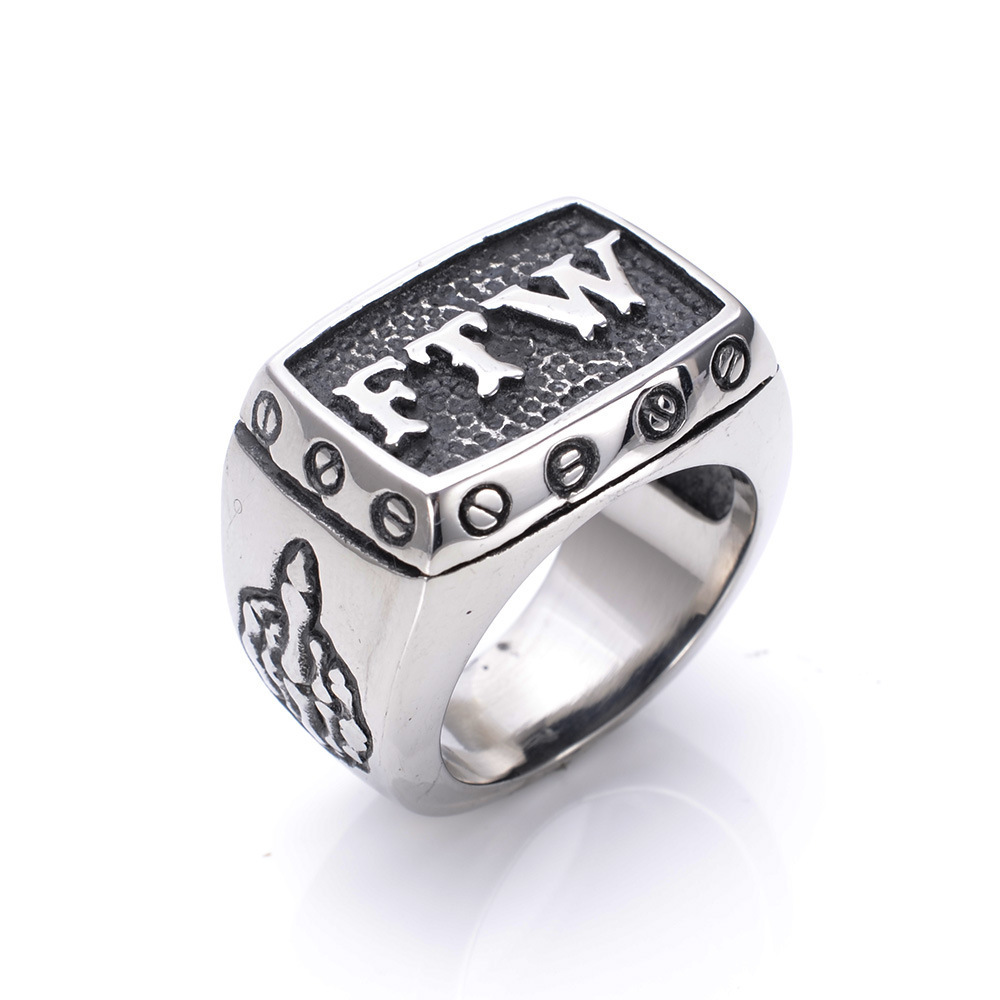 Motorcycle style FTW ring