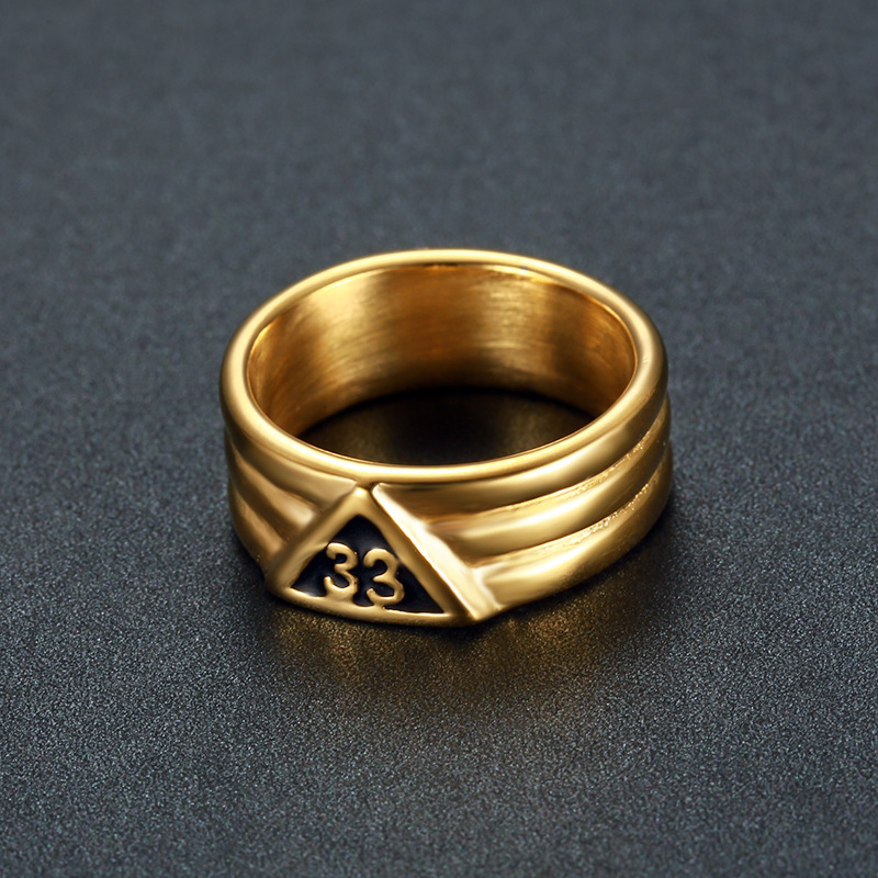 Arabic numeral 33 ring