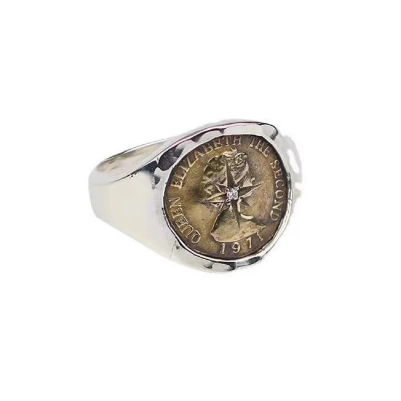  Elizabeth Brass Coin Ring 
