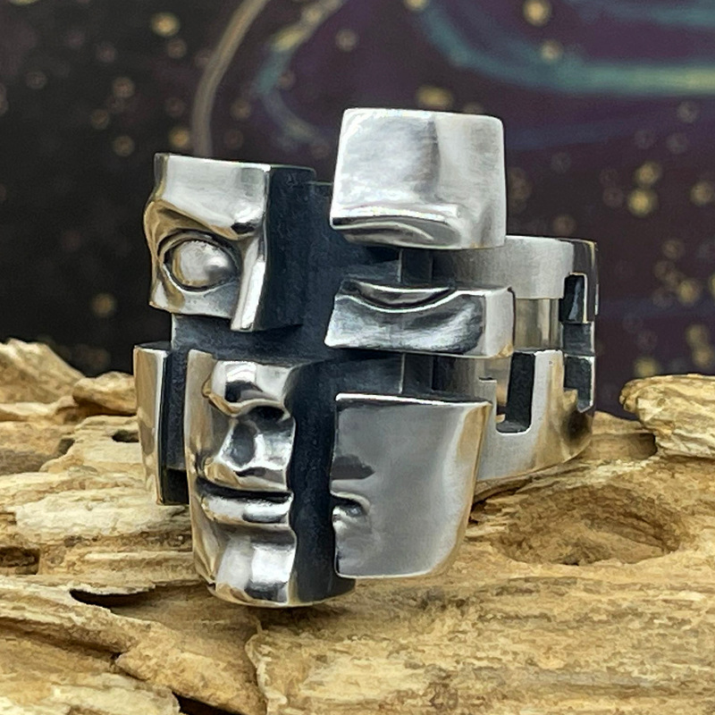 Split Personality Mask Ring