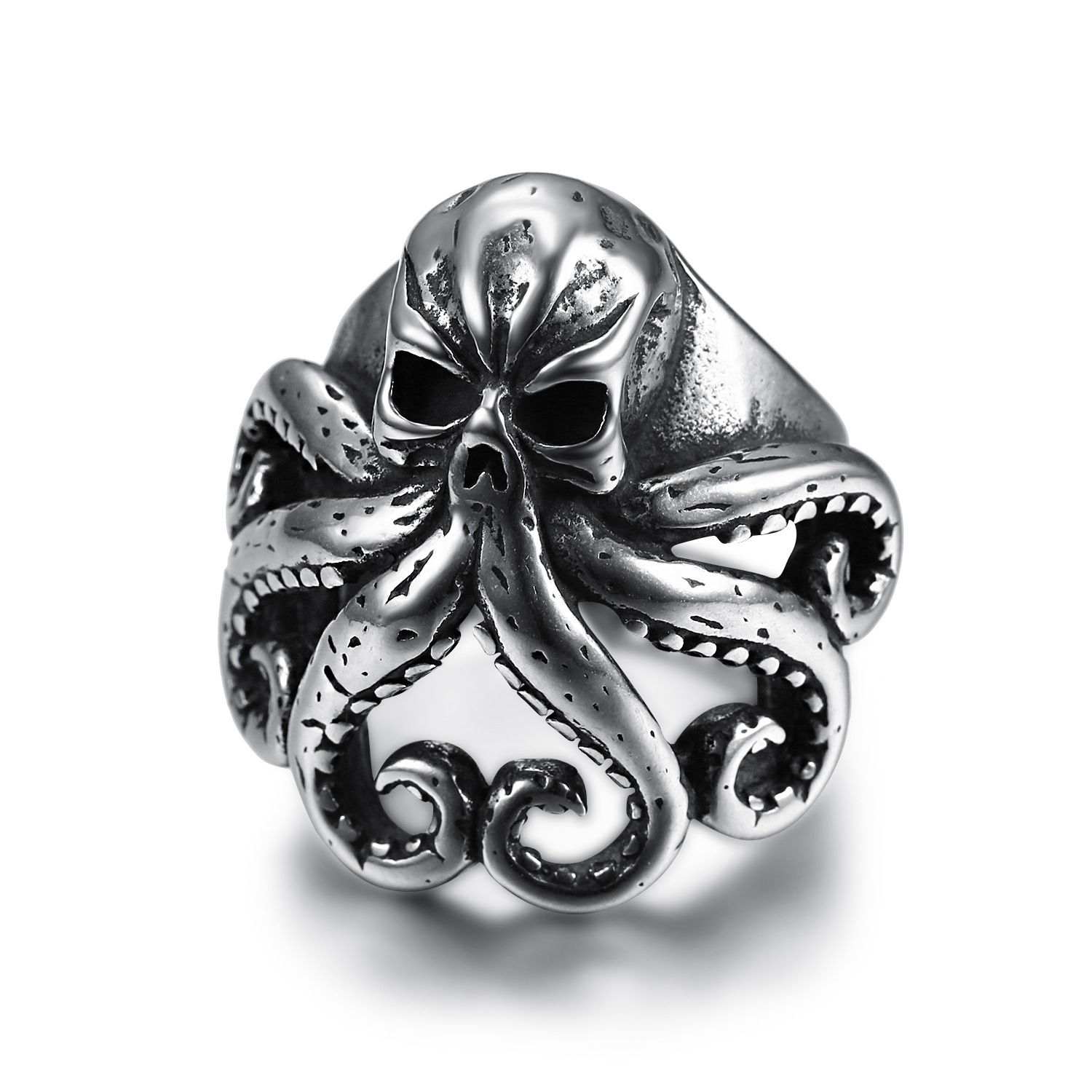 Retro Punk Octopus Ring