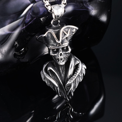 Pirate Hooded Skull Necklace