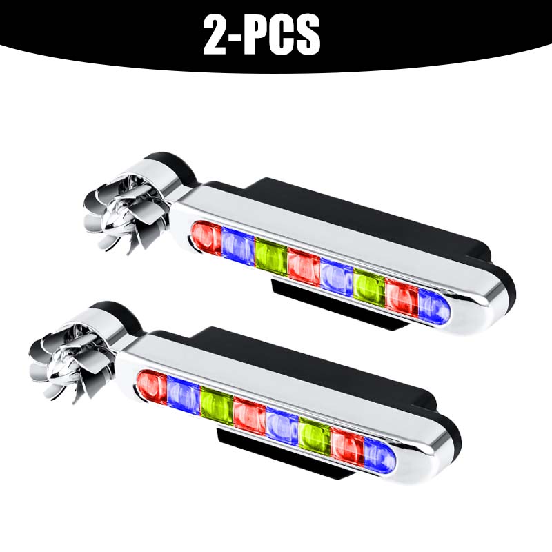 Wind-powered LED lights