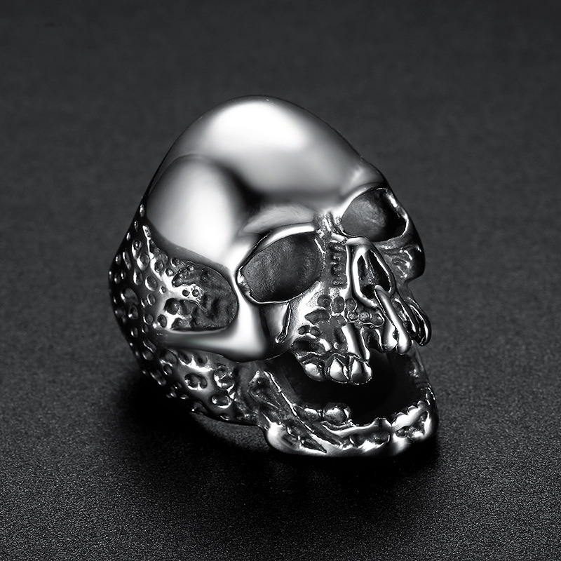 Zombie Skull 925 Silver Ring