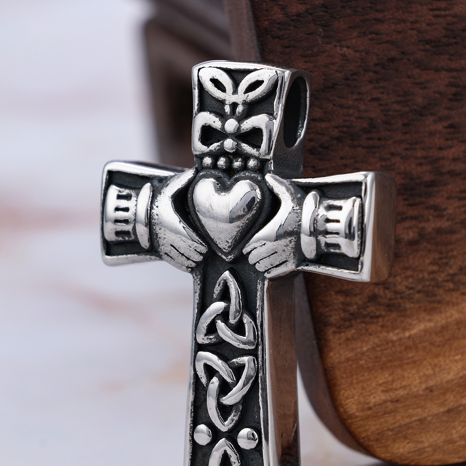 Knotted Cross 925 Silver Pendant Necklace