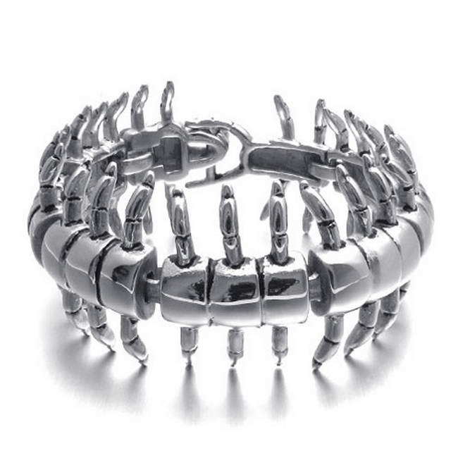925 silver giant centipede bracelet