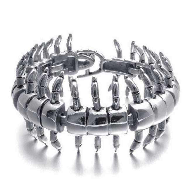 925 silver giant centipede bracelet